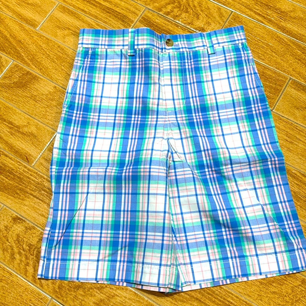 Vineyard Vines Pastel Plaid Shorts (kids 10)